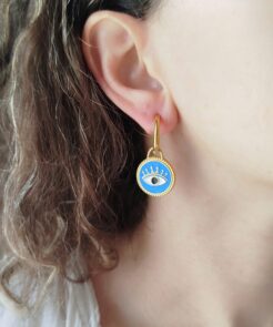 Σκουλαρίκια κρίκοι στοιχείο σμάλτο