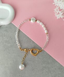 βραχιόλι κρύσταλλα μαργαριτάρια