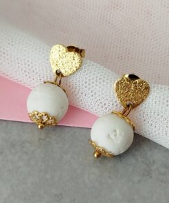 Σκουλαρίκια Καρδιές Lava Heart με Λάβα