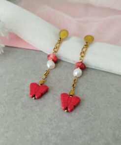 Σκουλαρίκια κρεμαστά με πεταλούδες