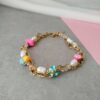 Βραχιόλι Chain Multicolor κρύσταλλα μαργαριτάρια