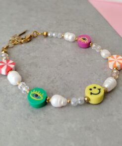 Βραχιόλι πολύχρωμο μαργαριτάρια