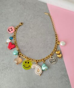 Βραχιόλι Multicolor Happy Faces Pearls