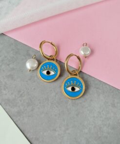 Σκουλαρίκια κρίκοι στοιχείο σμάλτο