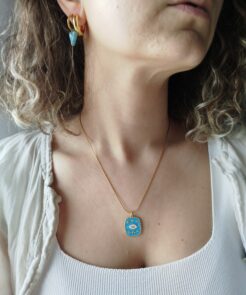 Σκουλαρίκια κρίκοι στοιχείο σμάλτο