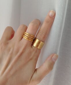 Alternative view of Δαχτυλίδι Ατσάλινο Golden Treasure