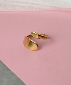 Δαχτυλίδι ατσάλινο επιχρυσωμένο