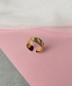 Δαχτυλίδι ατσάλινο γεωμετρικά