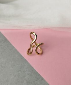 Δαχτυλίδι statement από επιχρυσωμένο ανοξείδωτο ατσάλι