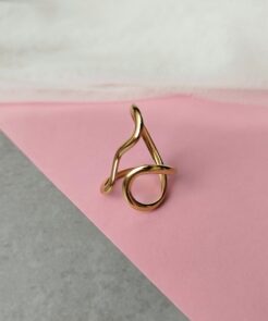 Δαχτυλίδι statement από επιχρυσωμένο ανοξείδωτο ατσάλι