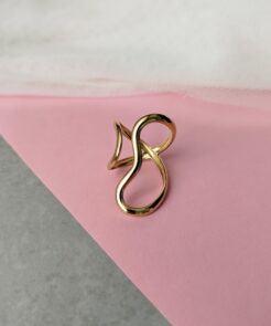 Δαχτυλίδι statement από επιχρυσωμένο ανοξείδωτο ατσάλι