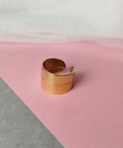 Δαχτυλίδι Ατσάλινο Golden Treasure