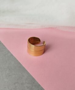 Δαχτυλίδι ατσάλινο Golden Treasure