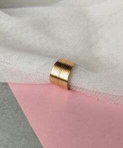 Δαχτυλίδι ατσάλινο Golden Treasure