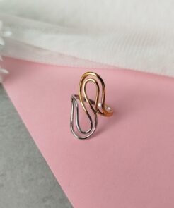 ατσάλινο δαχτυλίδι δίχρωμο