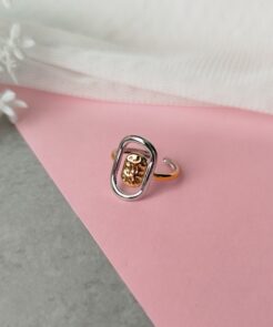 Δαχτυλίδι ατσάλινο δίχρωμο