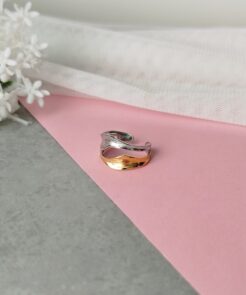 ατσάλινο δαχτυλίδι δίχρωμο