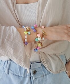 Alternative view of Βραχιόλι Hearts με Mαργαριτάρια