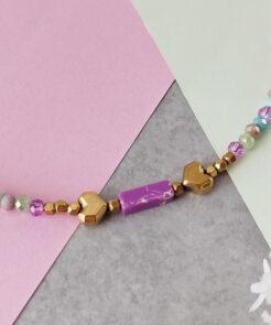 χειροποίητο κολιέ κρύσταλλα ανοιξιάτικο