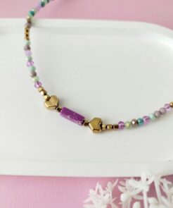 χειροποίητο κολιέ κρύσταλλα ανοιξιάτικο