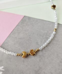 Κολιέ soft grey κρύσταλλα και αιματιτης