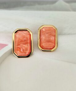 Σκουλαρίκια ατσάλινα Orange Love