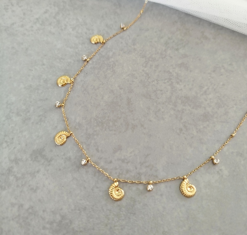 Κολιέ Ατσάλινη Αλυσίδα με Charms
