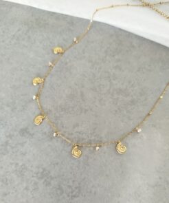 Κολιέ Ατσάλινη Αλυσίδα με Charms