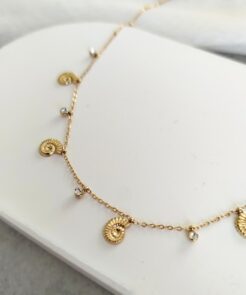 Κολιέ Ατσάλινη Αλυσίδα με Charms