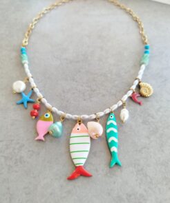 Κολιέ Νάξος Πολύχρωμο με Charms