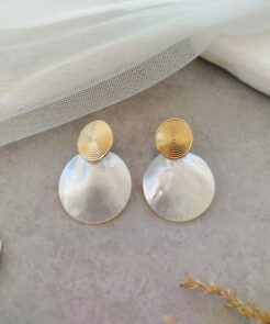 σκουλαρίκια ατσάλινα Mother of pearl
