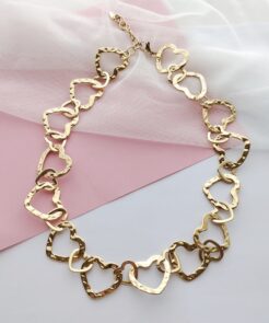 Κολιέ golden hearts καρδιές