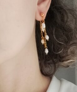 Alternative view of Σκουλαρίκια Pearl Flow με Μαργαριτάρια