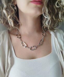 Alternative view of Κολιέ Selena Glow από Ασημί Ατσάλι