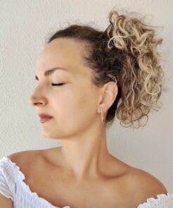 Σκουλαρίκια Ατσάλινα Δίχρωμα με Γεωμετρικά σχήματα - Image 4