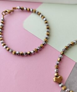 Βραχιόλι δίχρωμο με αιματίτες