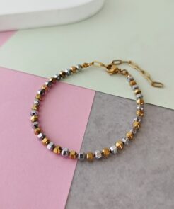 Βραχιόλι δίχρωμο με αιματίτες