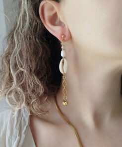 Alternative view of Μακριά Σκουλαρίκια Shell Treasure με Κοχύλια