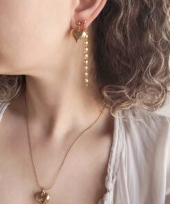 Σκουλαρίκια ατσάλινες καρδούλες