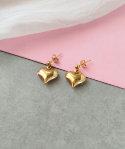 Σκουλαρίκια ατσάλινες καρδούλες