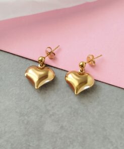 Σκουλαρίκια ατσάλινες καρδούλες